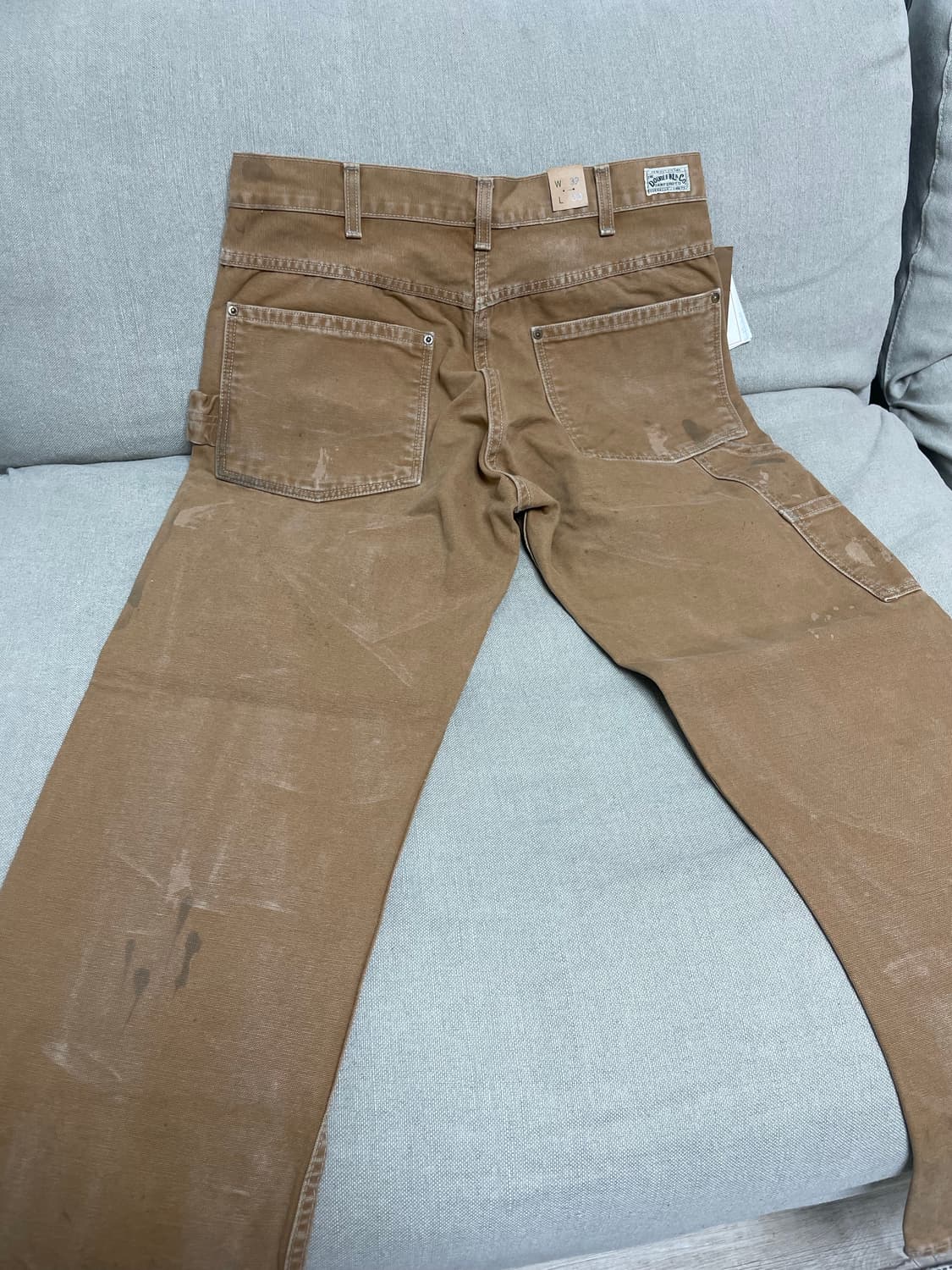 RRL 엔지니어핏 디스트레스트 카펜터 팬츠 32 x 30 상품이미지7