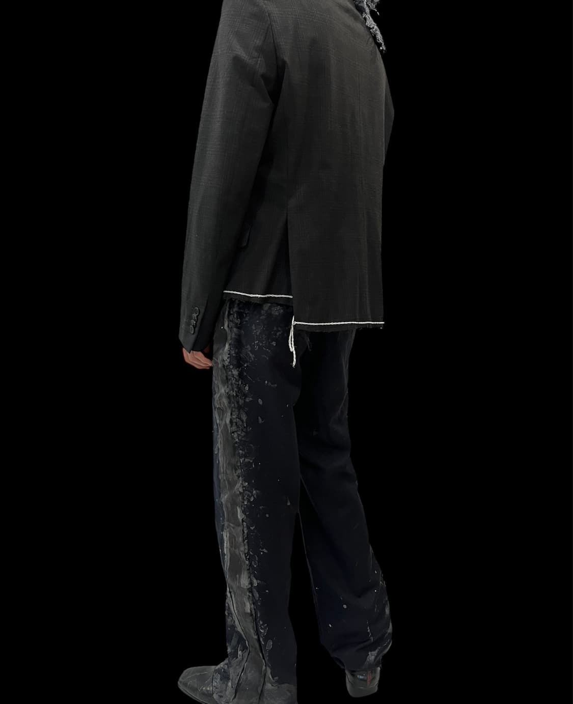 [OS] 빈티지 아카이브 디스트레쓰 페인팅 디제스터 컷 아웃 트라우저 상품이미지5