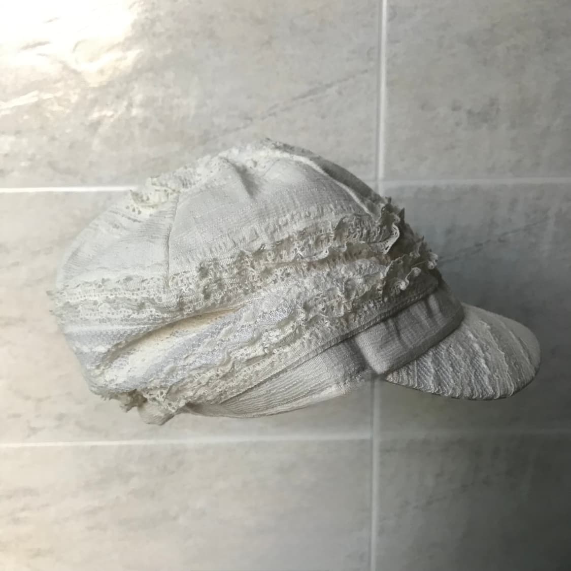 빈티지 레이스 화이트 캡 모자 상품이미지3