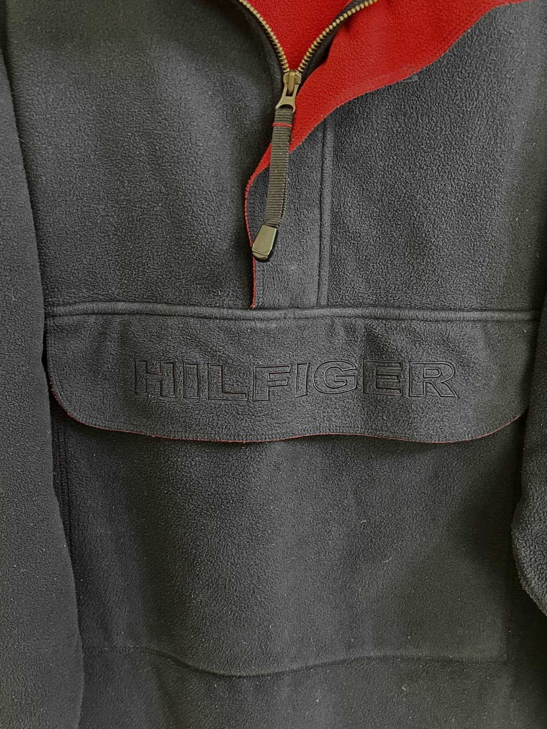빈티지 타미힐피거 네이비 플리스 M 반집업 상품이미지4