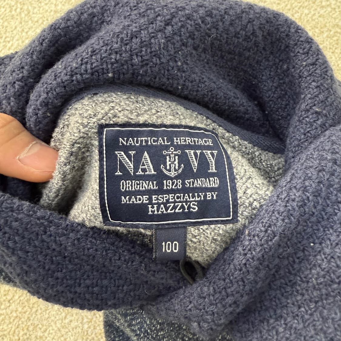 [100] 헤지스 반집업 기모 스웨터 1223T1 상품이미지3