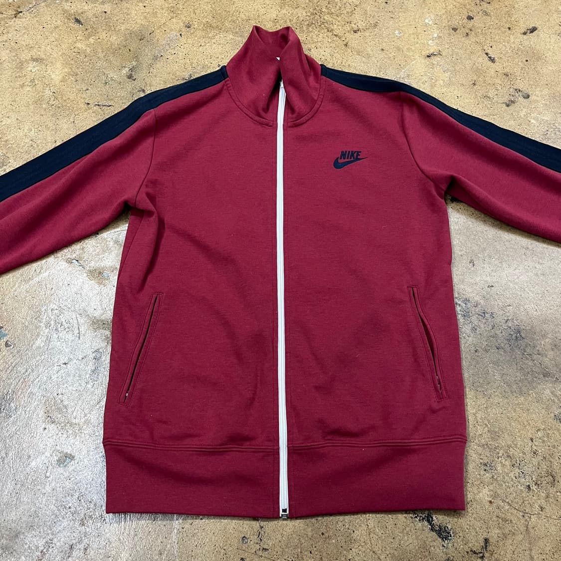 [정품/90,S] 나이키 스우시 로고 트랙탑 레드블랙 b16 상품이미지3