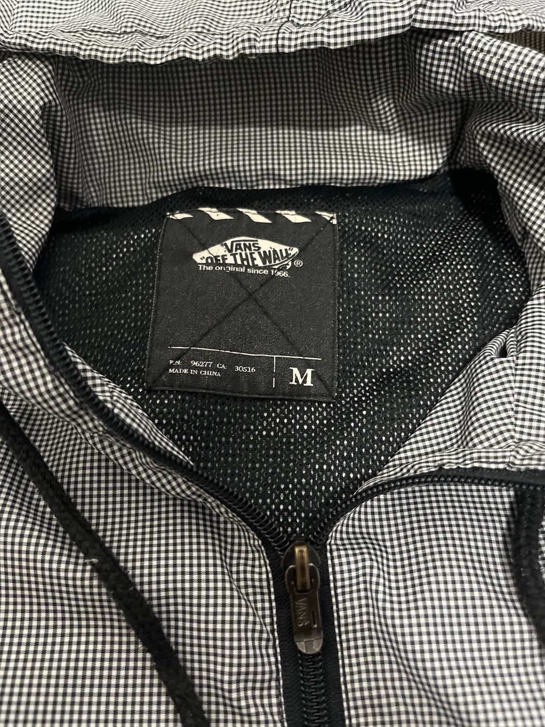 반스 체크 바람막이 100~105 상품이미지2