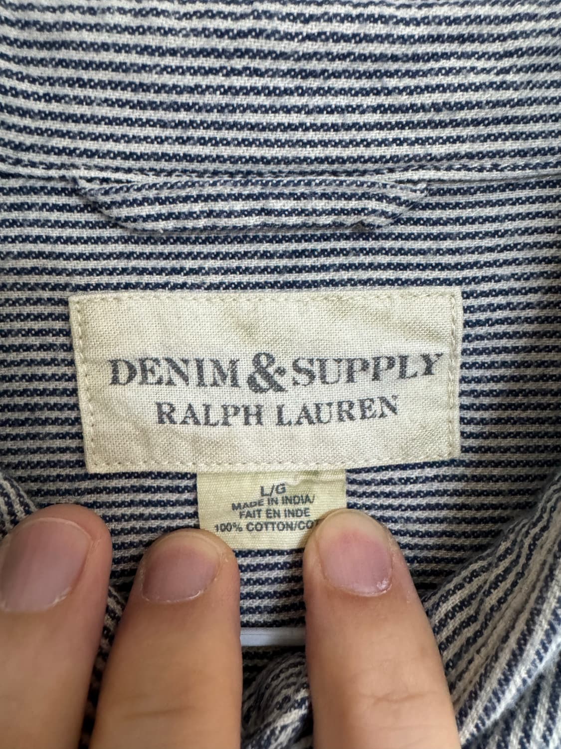 L 데님앤서플라이 폴로 랄프로렌 스트라이프 워크 셔츠 상품이미지2