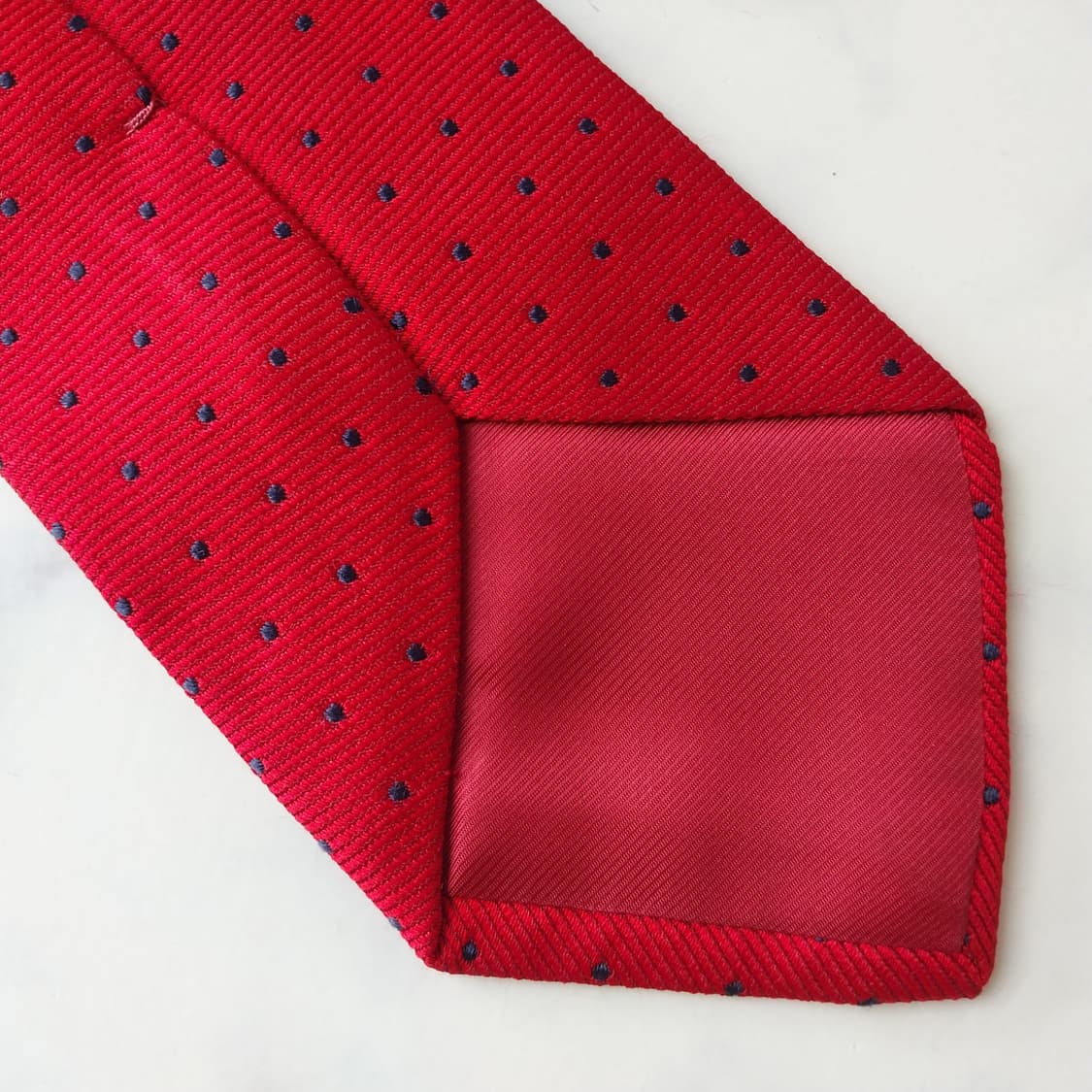 프란지 실크 레드 도트 패턴 넥타이 9.3cm A+등급 K1908
 상품이미지9