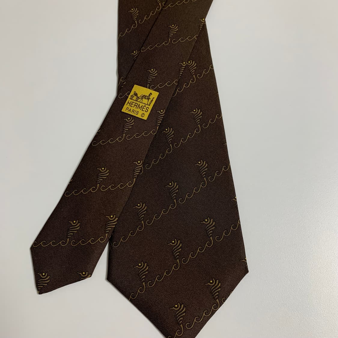 에르메스(HERMES) 기하학적패턴 명품 프랑스100실크 정장넥타이 A+ 상품이미지4