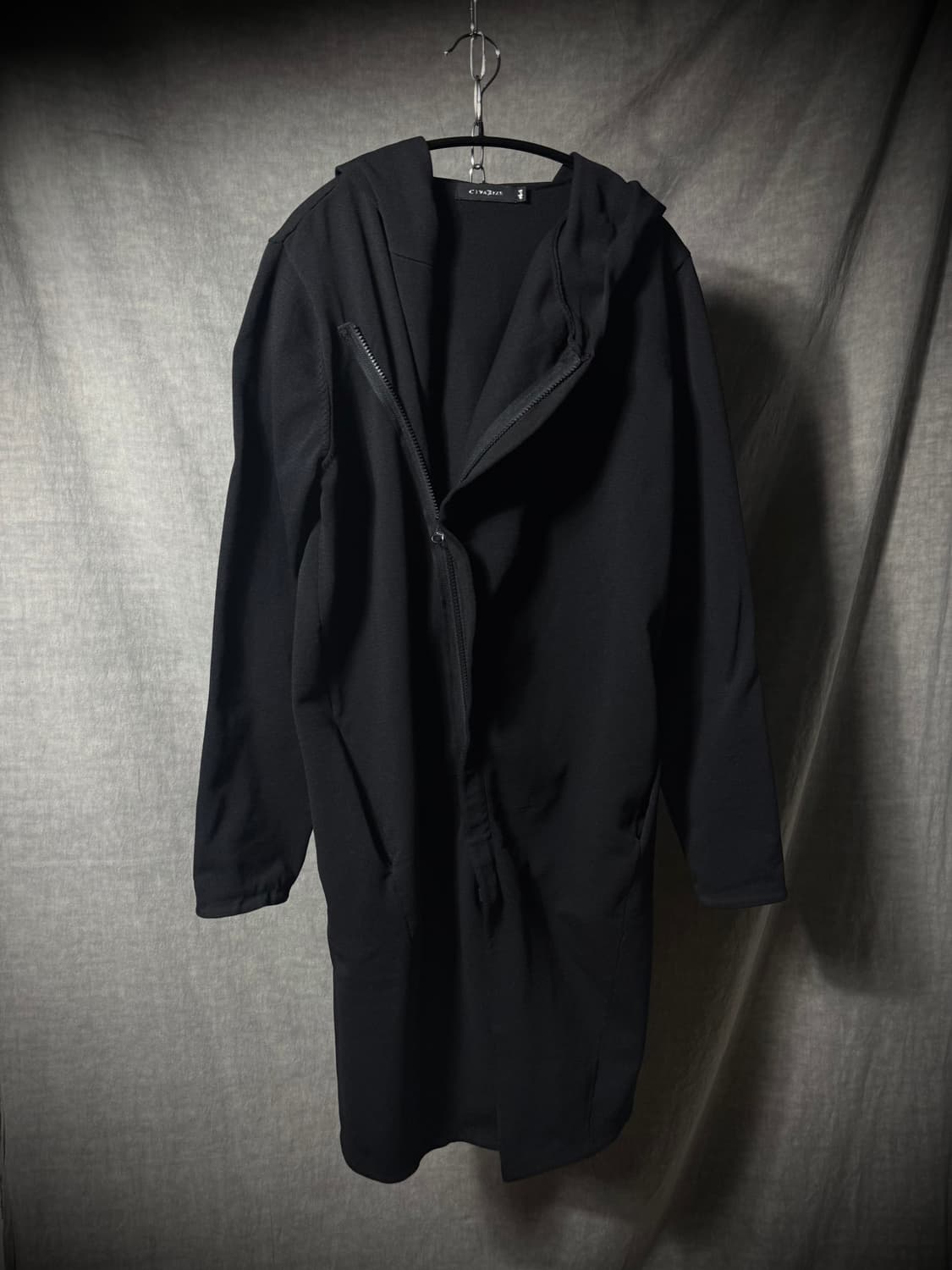CIVARIZE Asymmetric Zip Long Hoodie Coat 상품이미지7