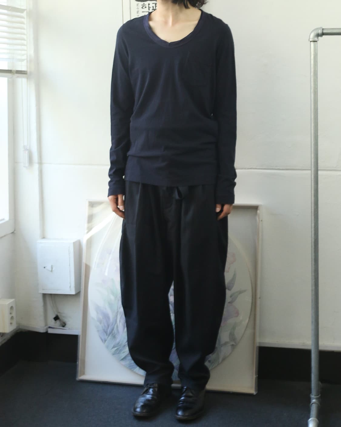 사카이 롱슬리브 다크 네이비 니트 상품이미지3