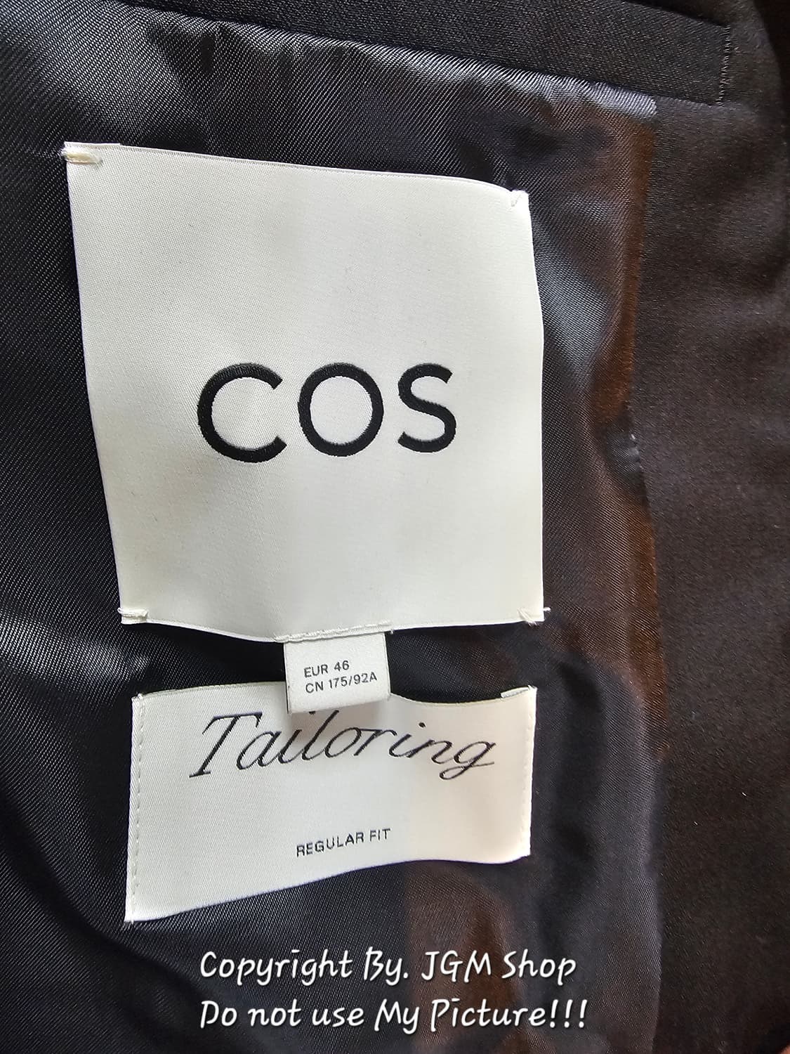 COS 울 테일러드 크롭 자켓 블랙 46(M) 상품이미지4