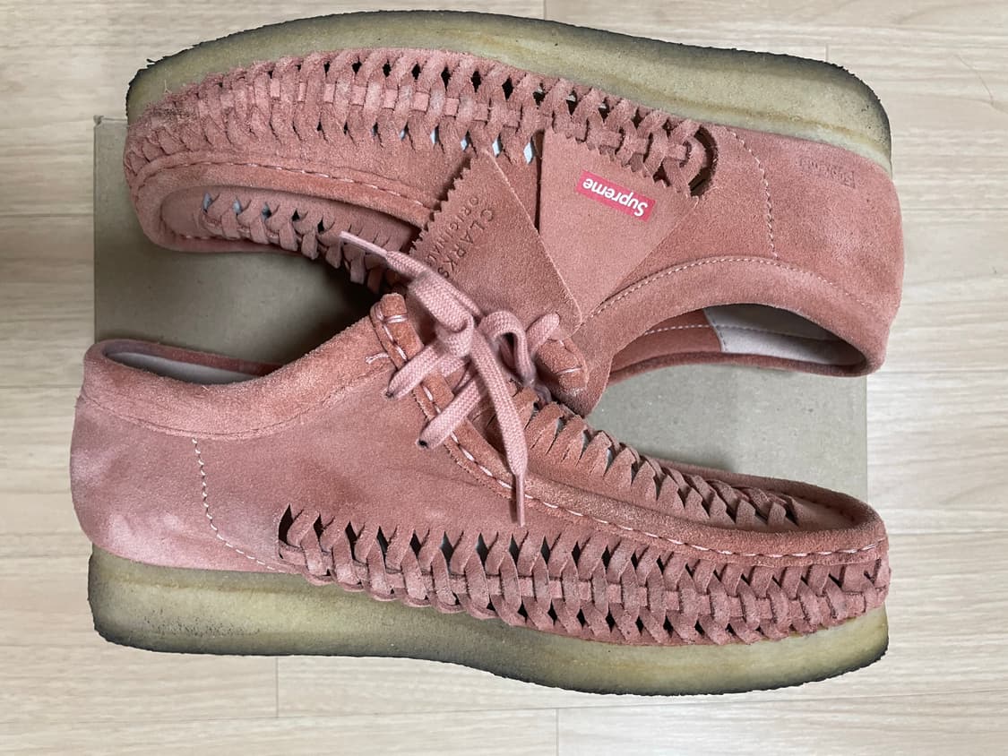 [UK7.5] 슈프림 x 클락스 우븐 왈라비 핑크 상품이미지3