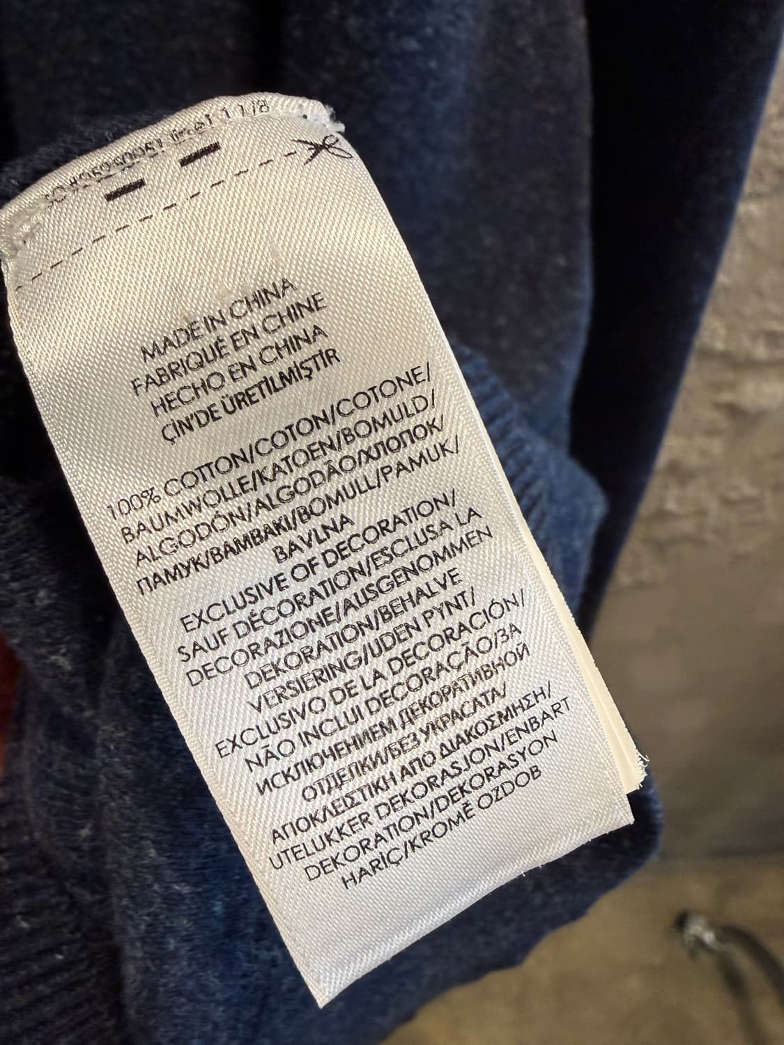 폴로 랄프로렌 라운드넥 코튼 니트 네이비 M 상품이미지6