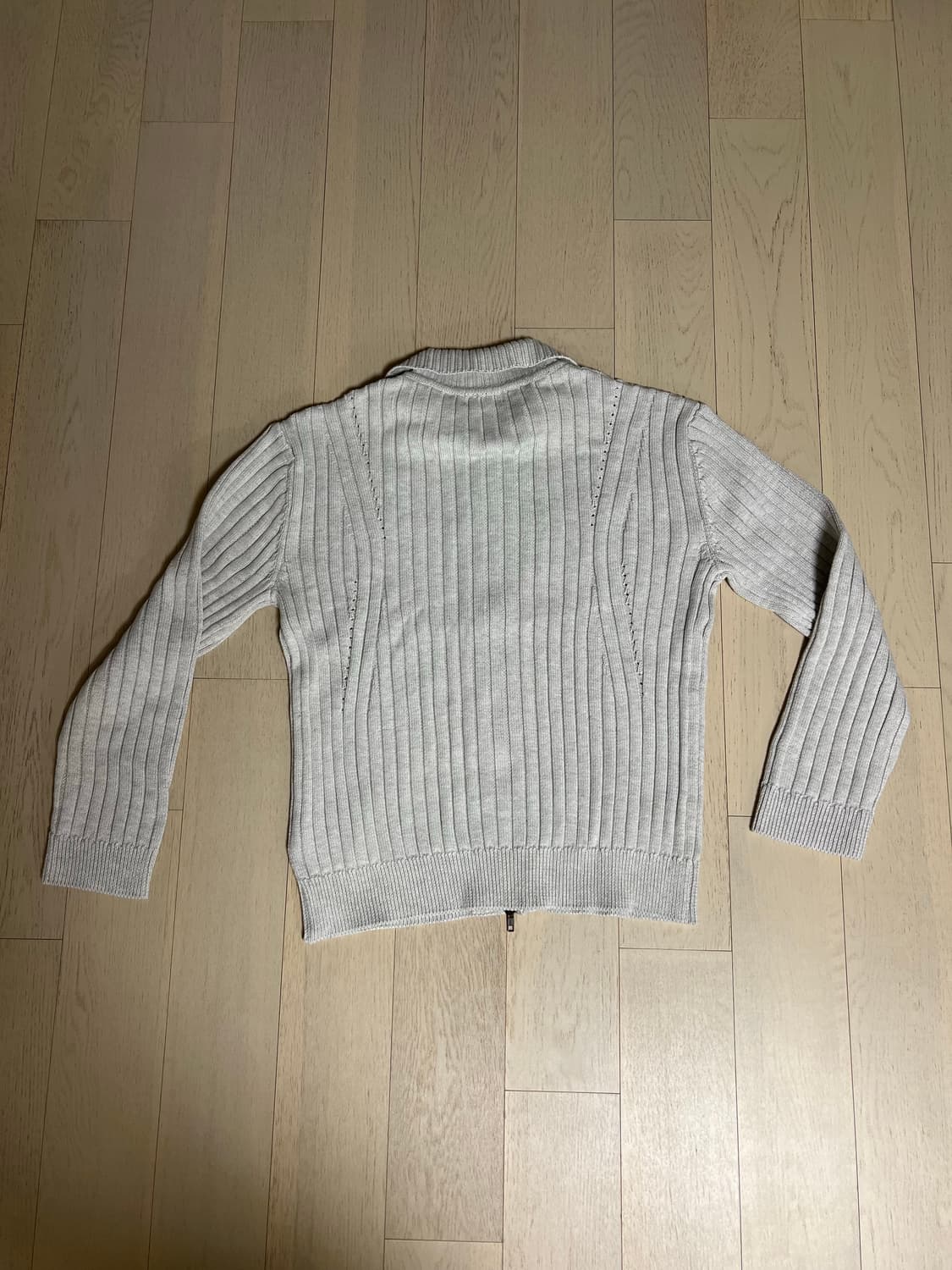 엘무드 펑크 라이더 니트 집업 락 그레이 상품이미지2