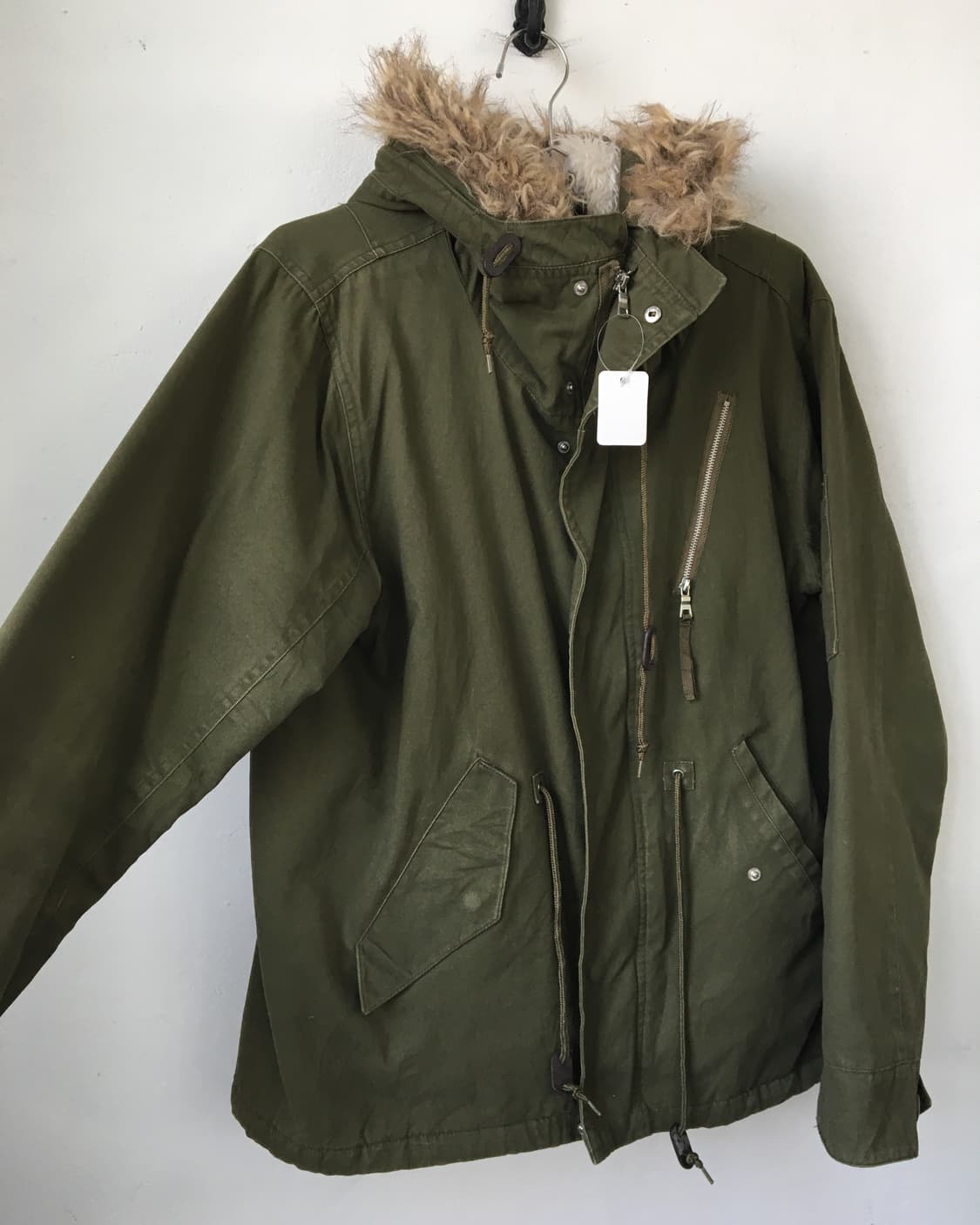 Fake fur hood filed jacket 상품이미지4