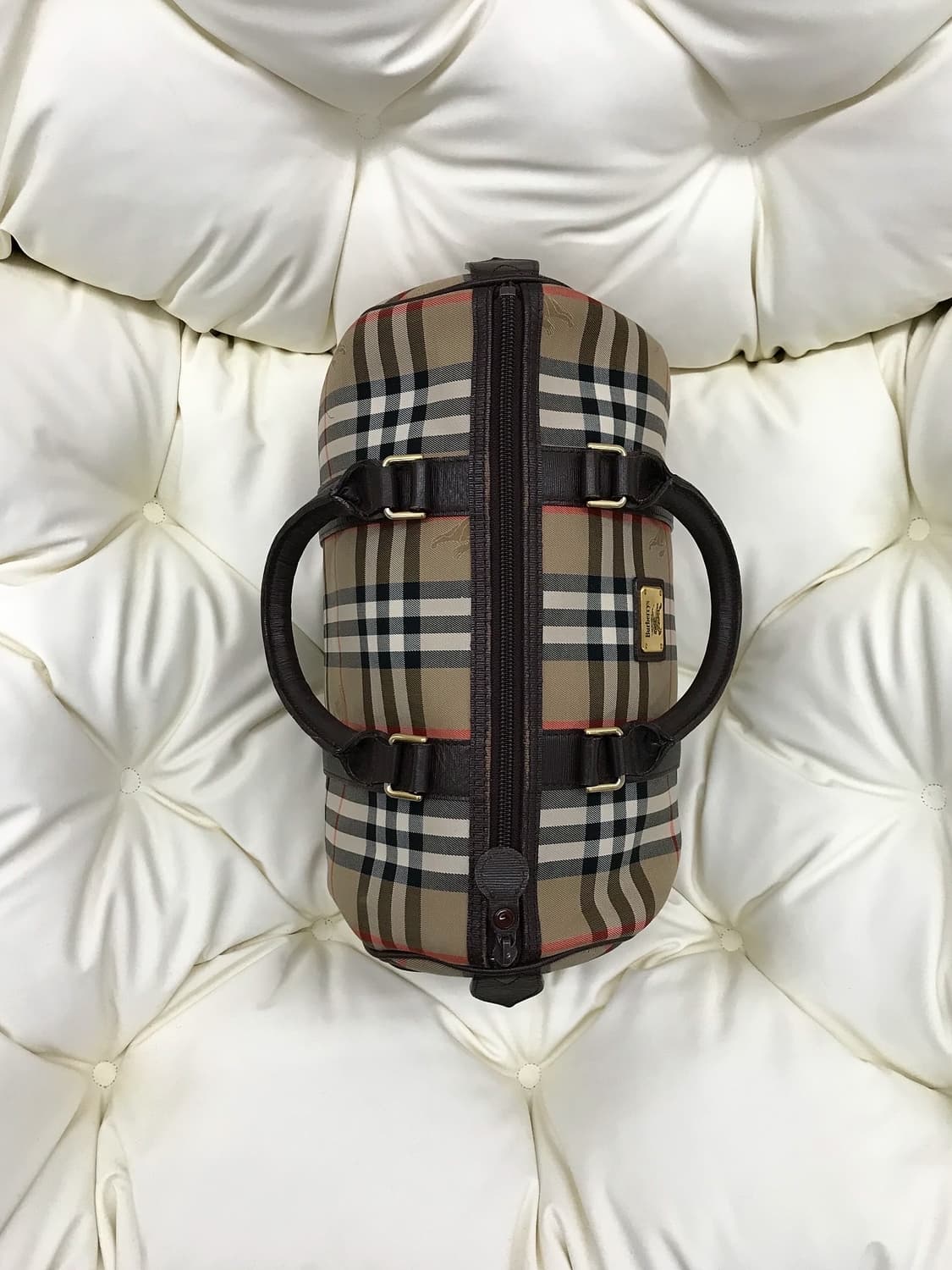 버버리 금장 노바체크 보스턴백 가방 상품이미지5