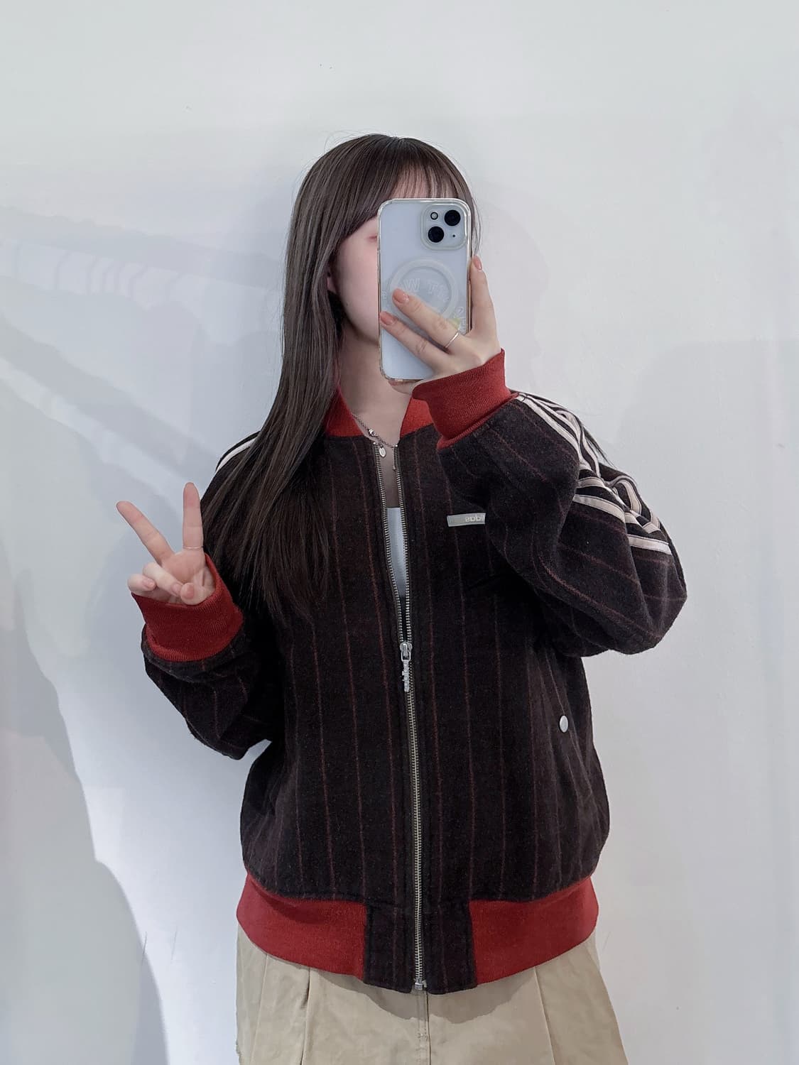 아디다스 00‘s 스트라이프 울 빅로고 트랙 자켓 상품이미지2