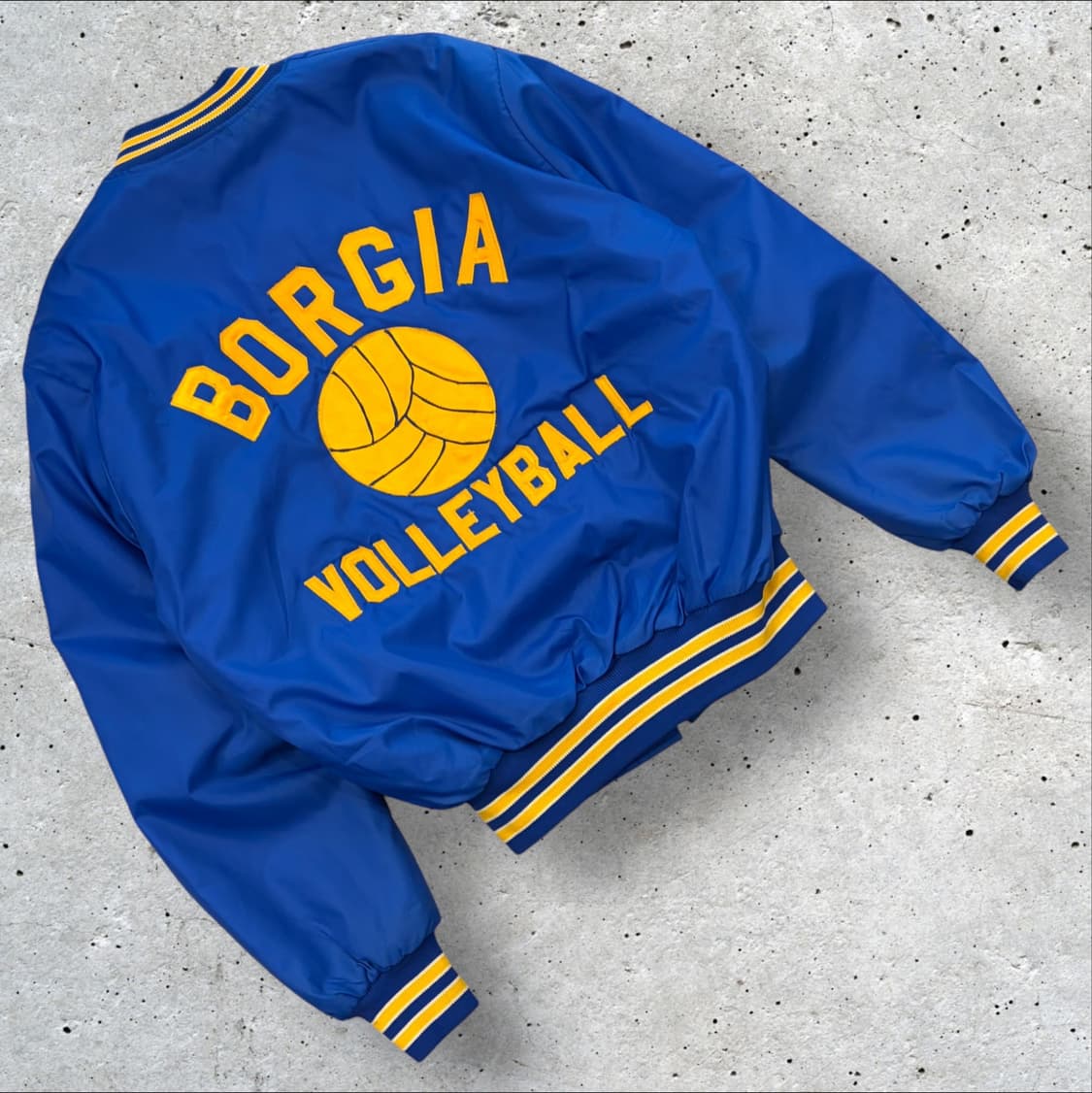 [L] USA HOWE Borgia 발리볼 바시티 자켓 블루 D104 상품이미지1