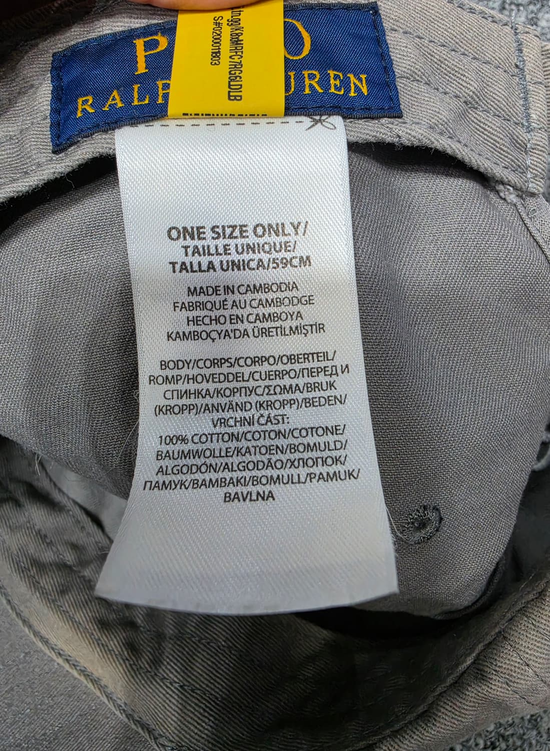 폴로 랄프로렌 코튼 치노 볼캡 모자 큐알택 59cm 상품이미지8