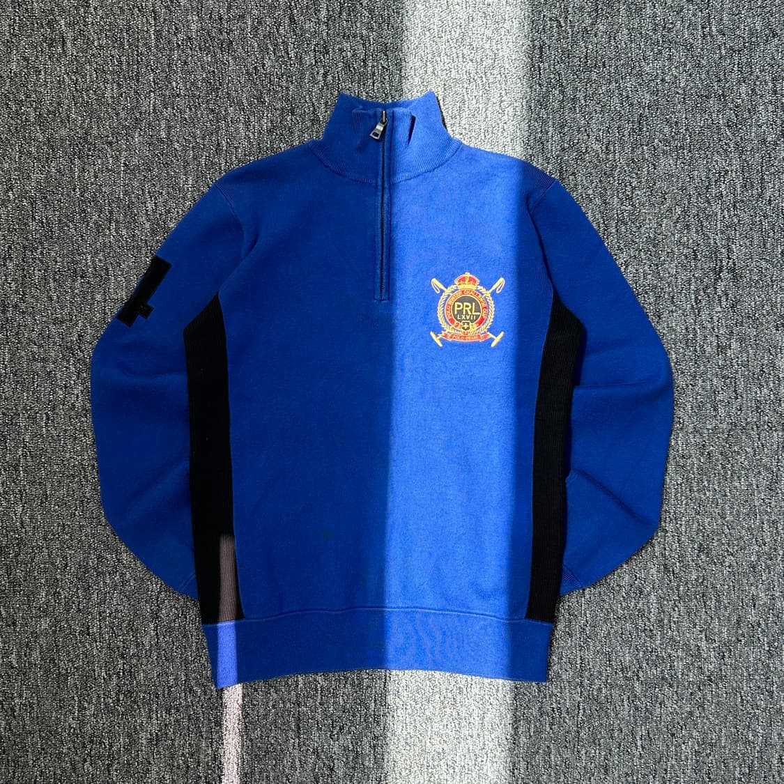 폴로 랄프로렌 블루 럭비 하프집업 니트 상품이미지1