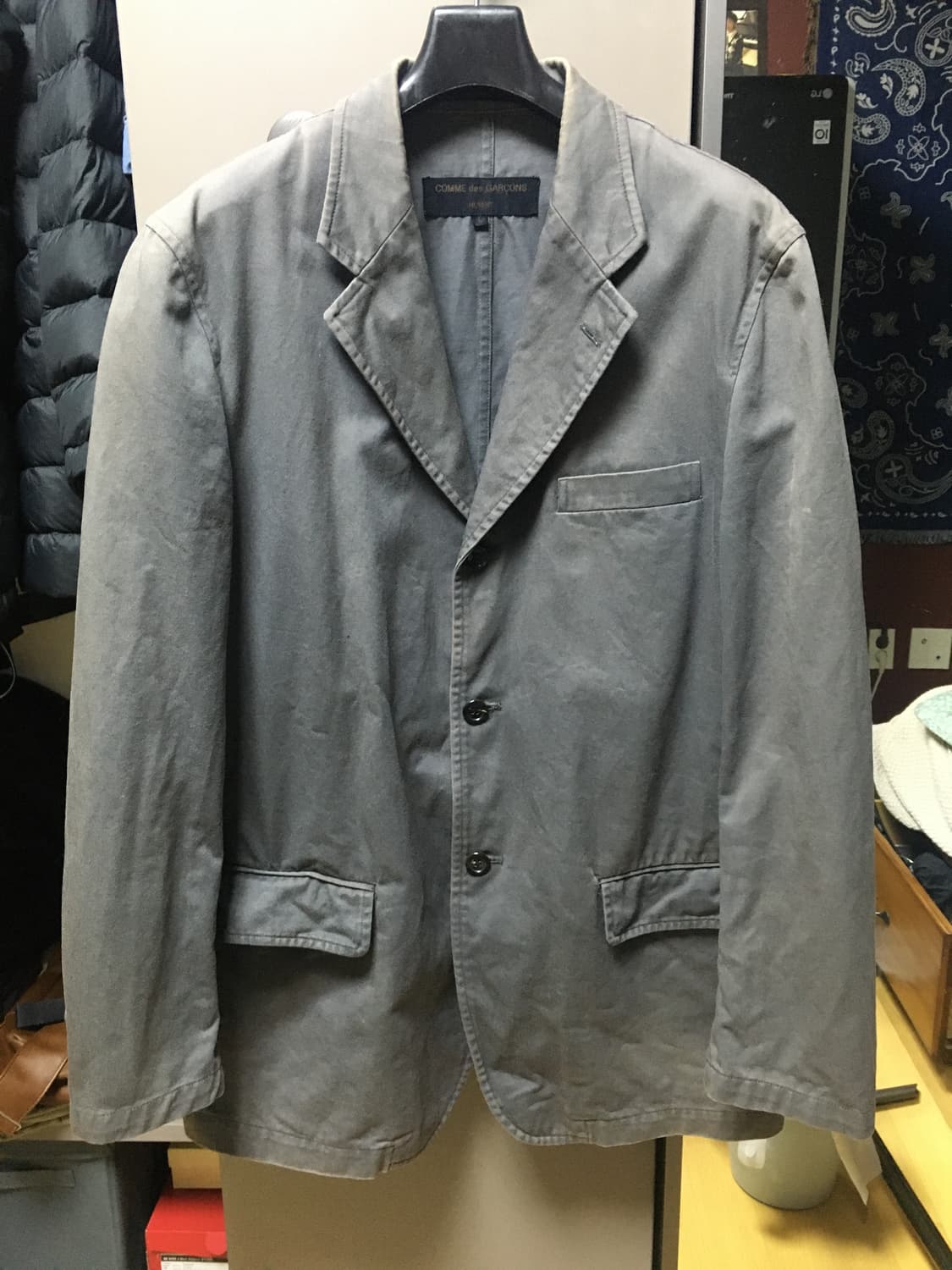 꼼데가르송 다나카 옴므 AD2001  3버튼 자켓 상품이미지3