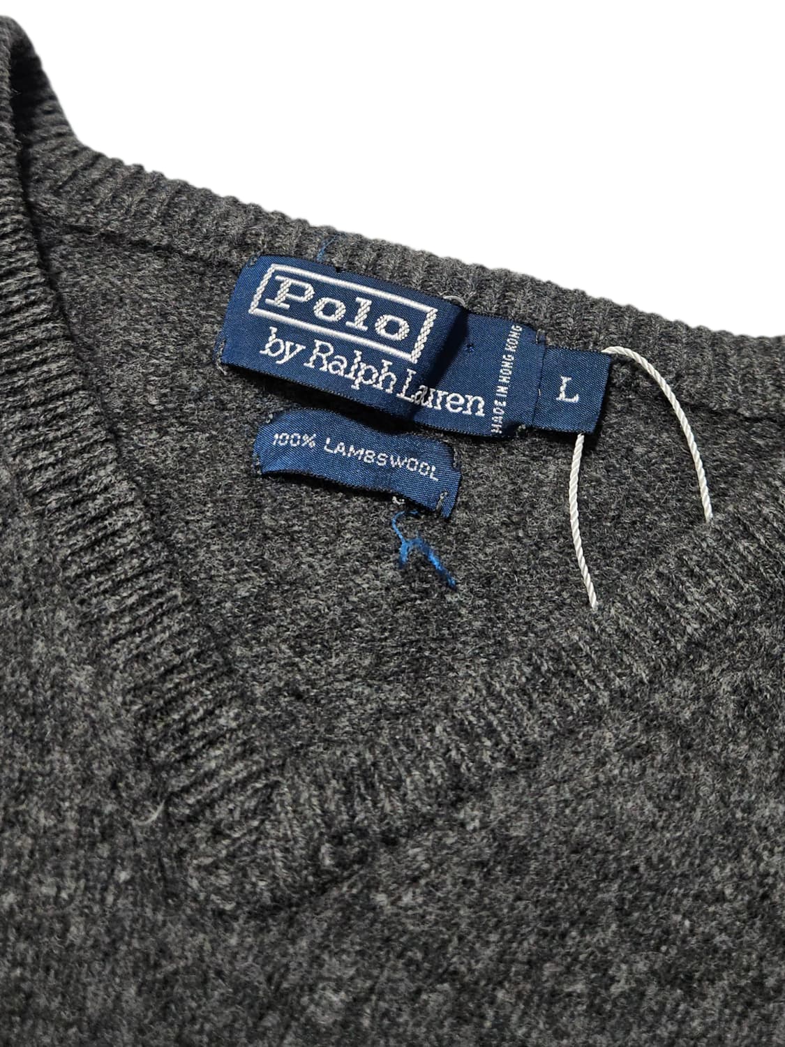 폴로 랄프로렌 브이넥 램스울 니트 L 상품이미지4