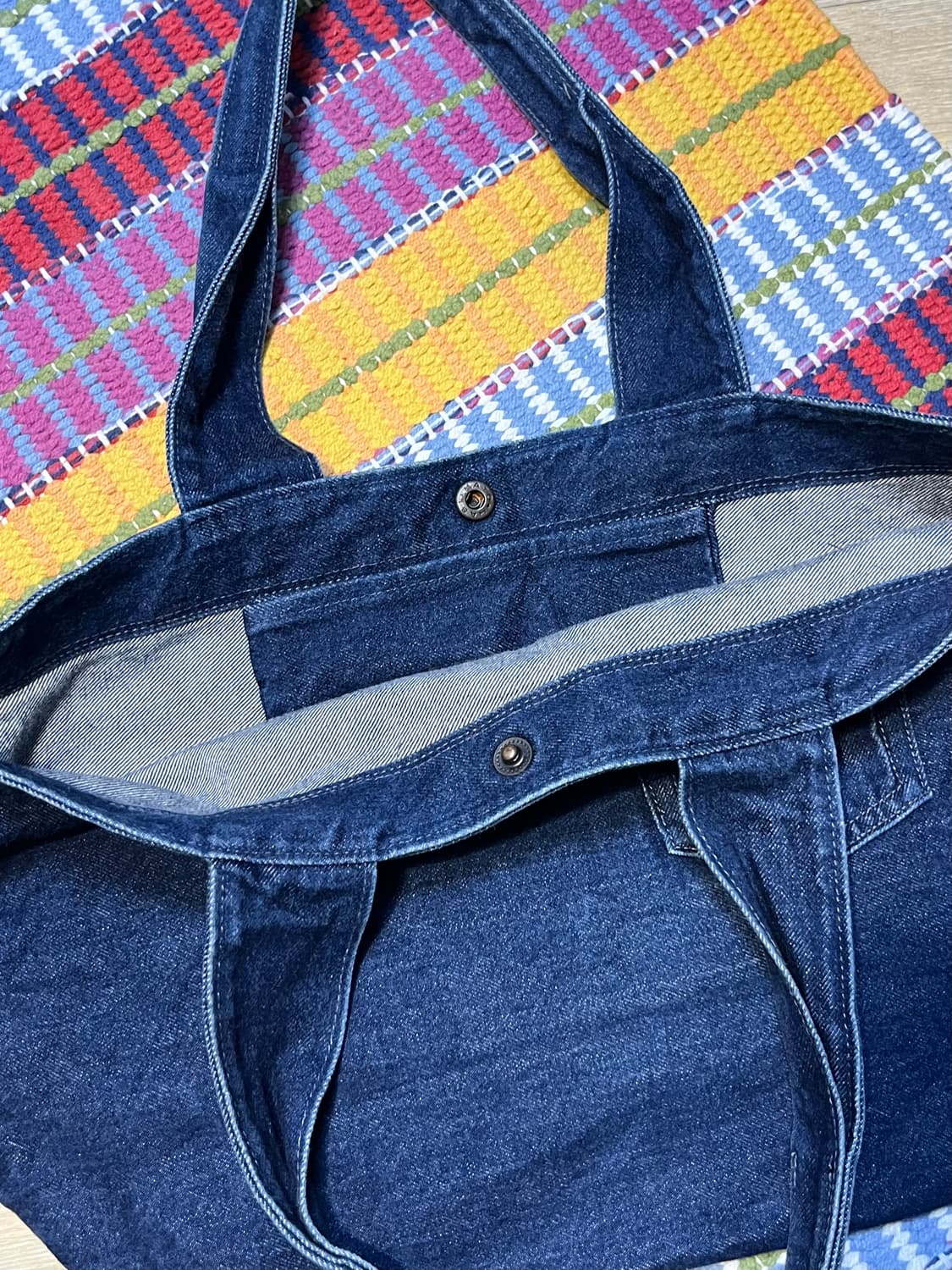 포켓 데님 토트백 상품이미지3