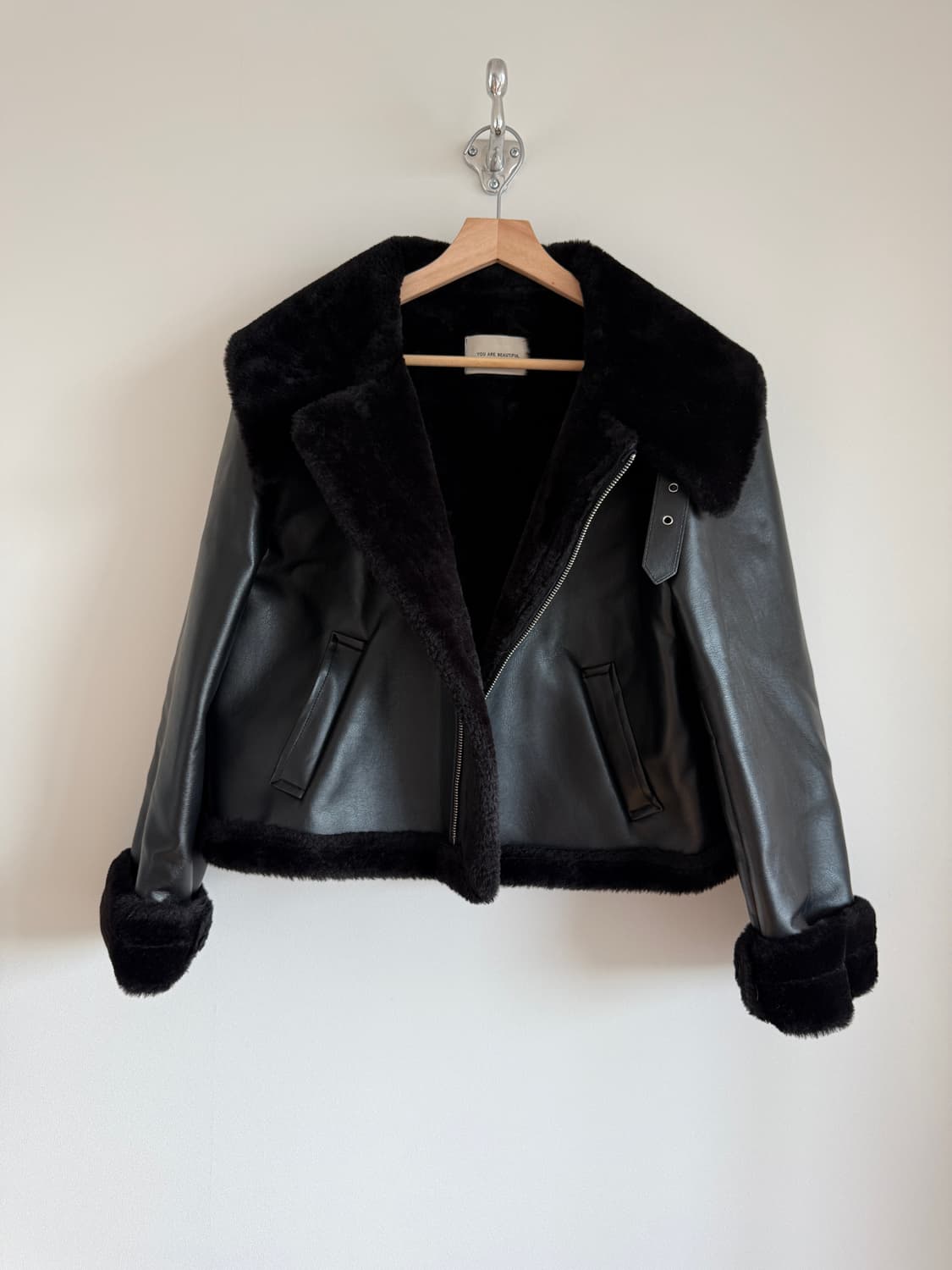 Pre owned 비건레더 무스탕 자켓 상품이미지1