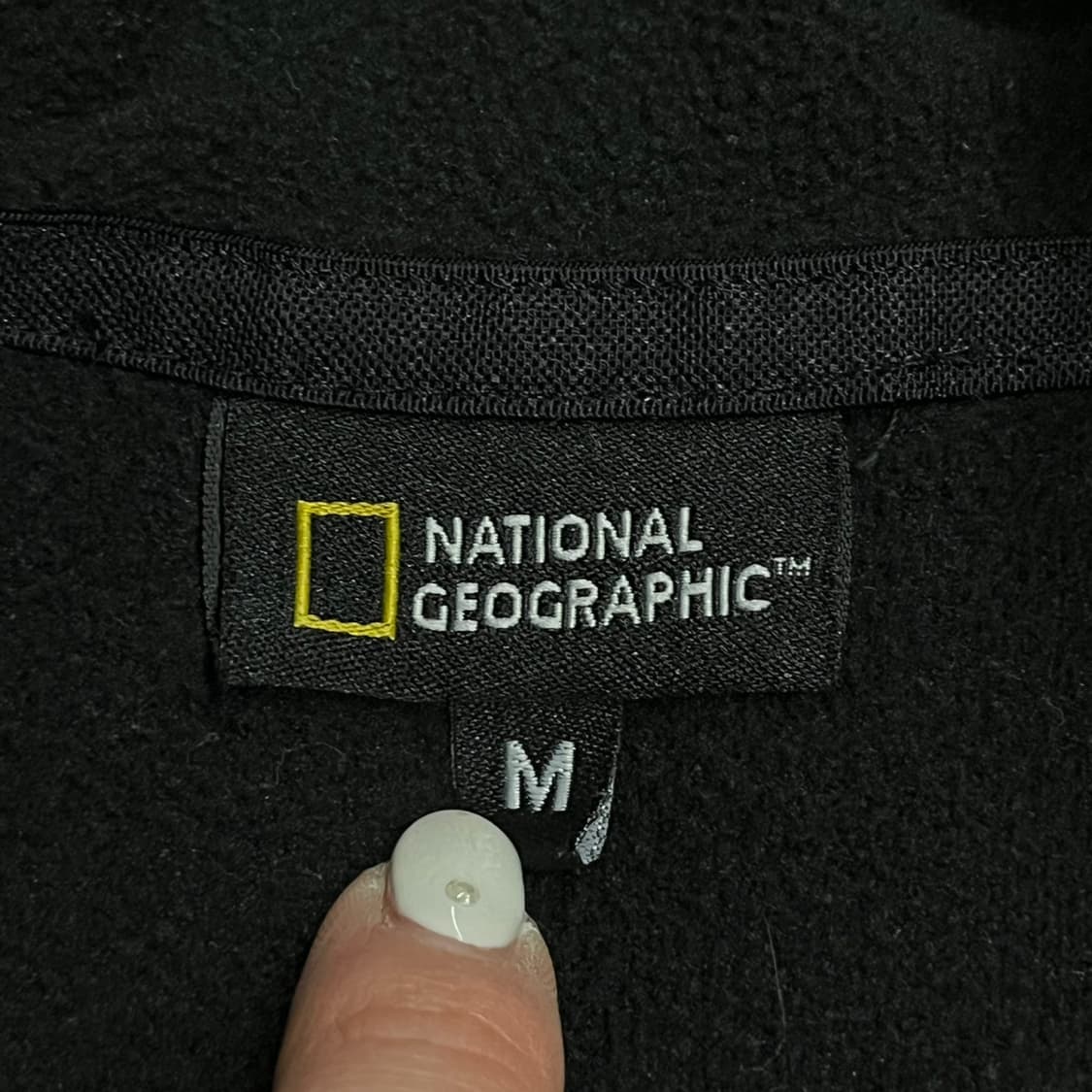 [정품/M] 내셔널지오그래픽 후드 뽀글이 플리스 블랙 b8 상품이미지5