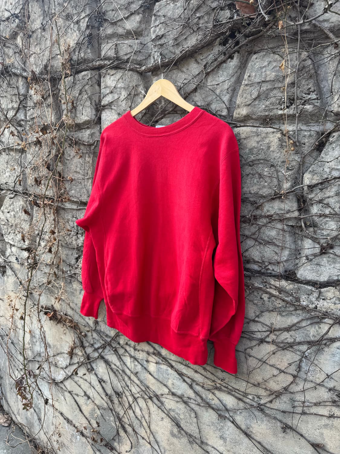 90s 챔피온 usa 빈티지 리버스위브 자수 스웻 셔츠 맨투맨 레드 상품이미지4