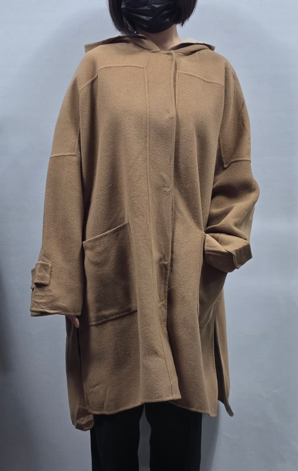 위크엔드 막스마라 후드 버진울 코트 상품이미지1