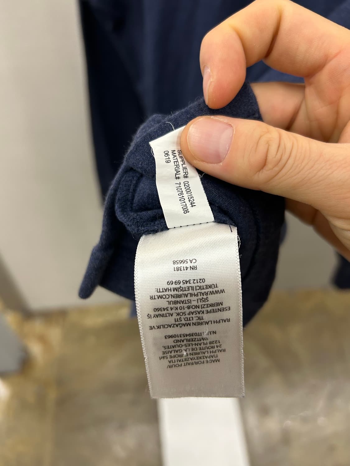 폴로 랄프로렌 긴팔 카라티 네이비 상품이미지5