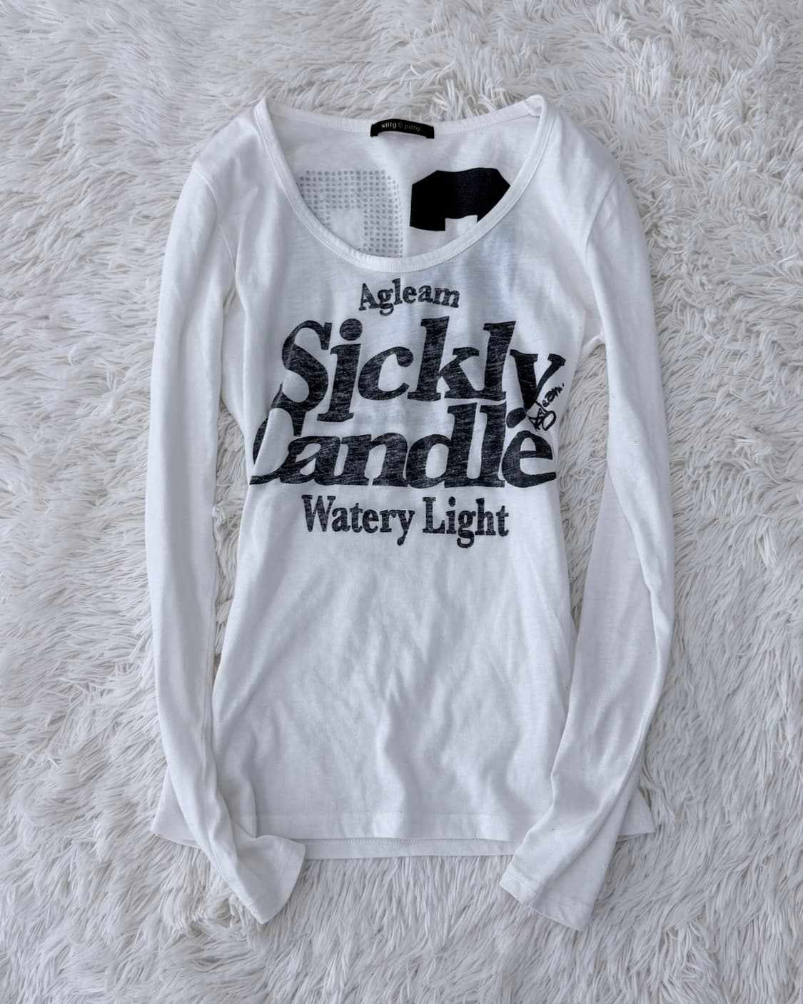 갸루 68 큐빅 화이트 슬리브 상품이미지1