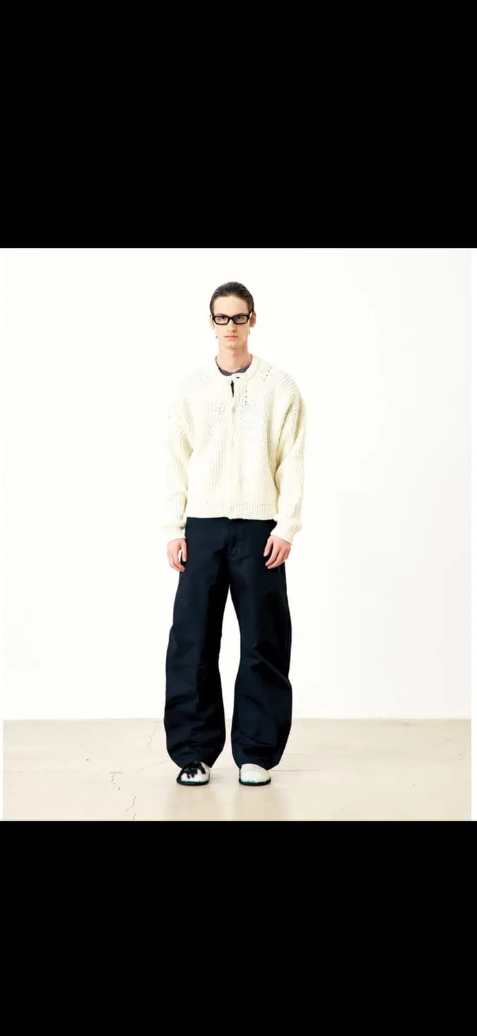 쿠어 딮 커브드 워시드 코튼팬츠 m 상품이미지2