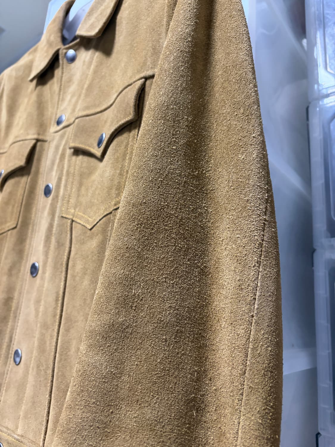 산드로 스웨이드 트러커 가죽 자켓 상품이미지6