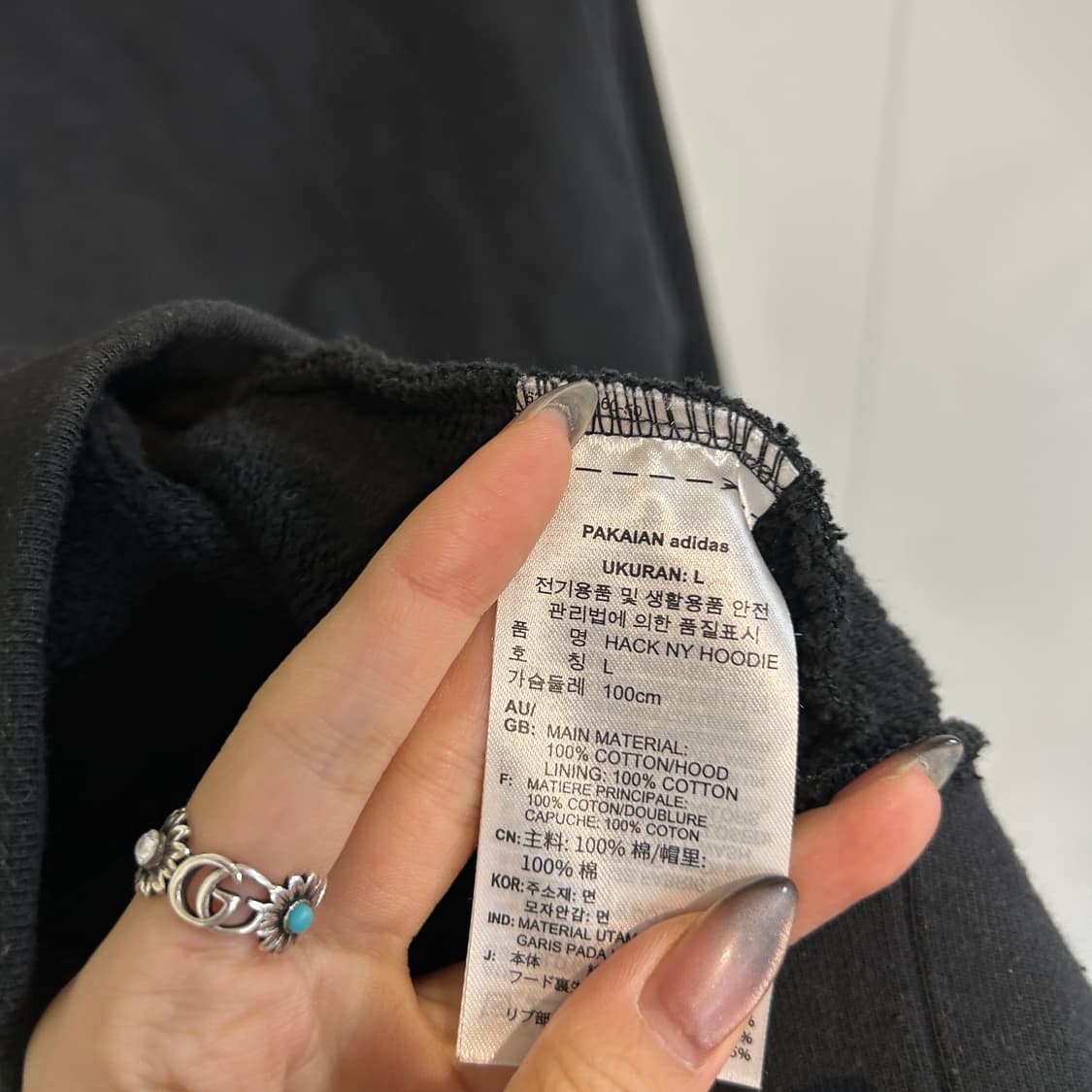 아디다스 남성 기모 후드 반집업 티셔츠 100  상품이미지4