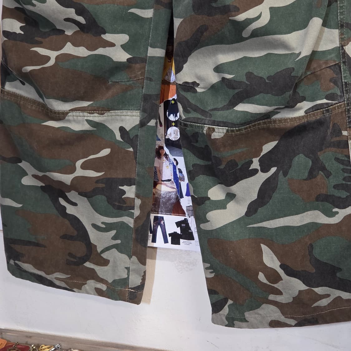 빈티지 카모 밀리터리 와이드 카고 팬츠 상품이미지5