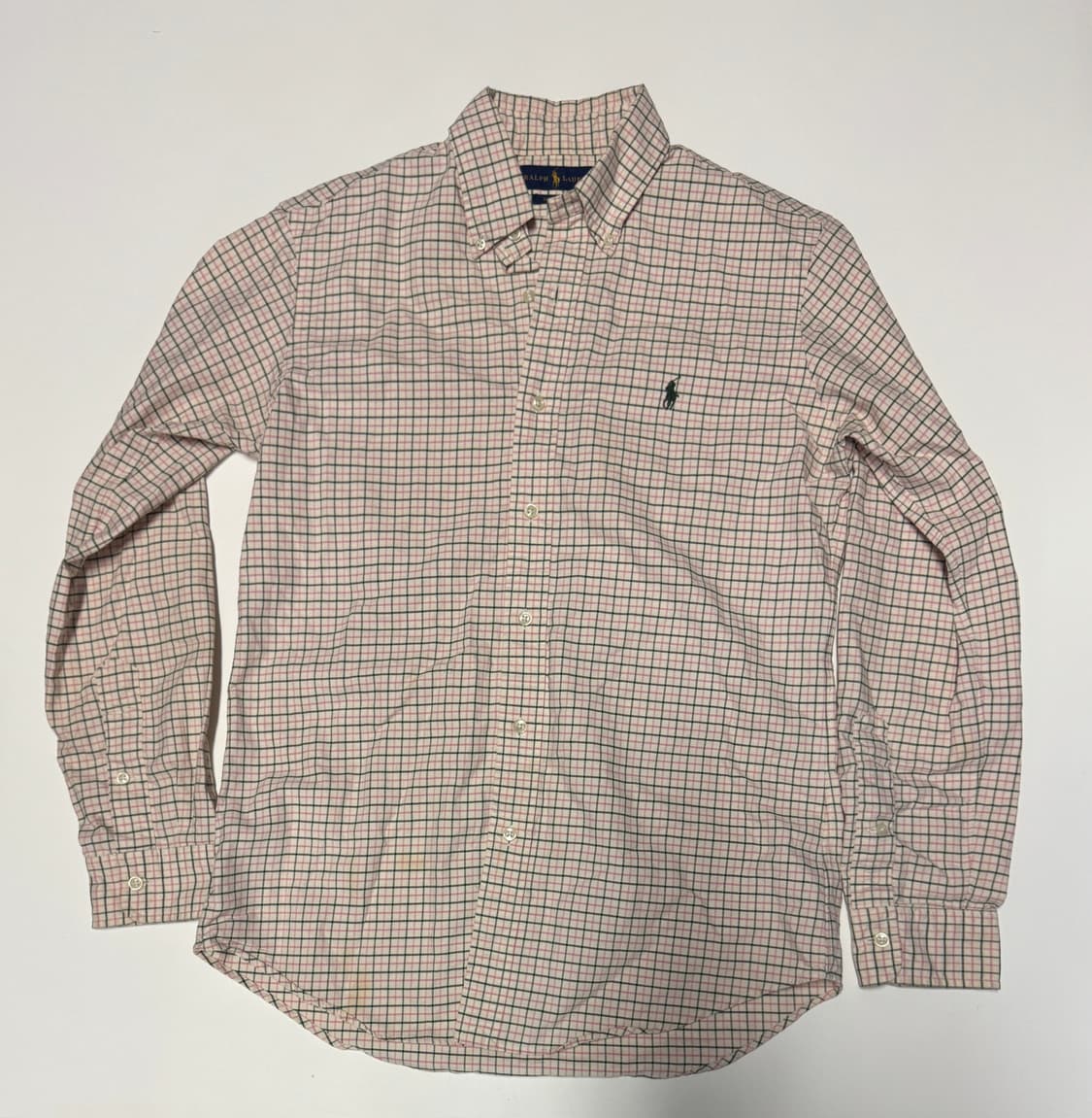 폴로 랄프로렌 커스텀 핏 귀여운 체크 셔츠 S ~ M 상품이미지1