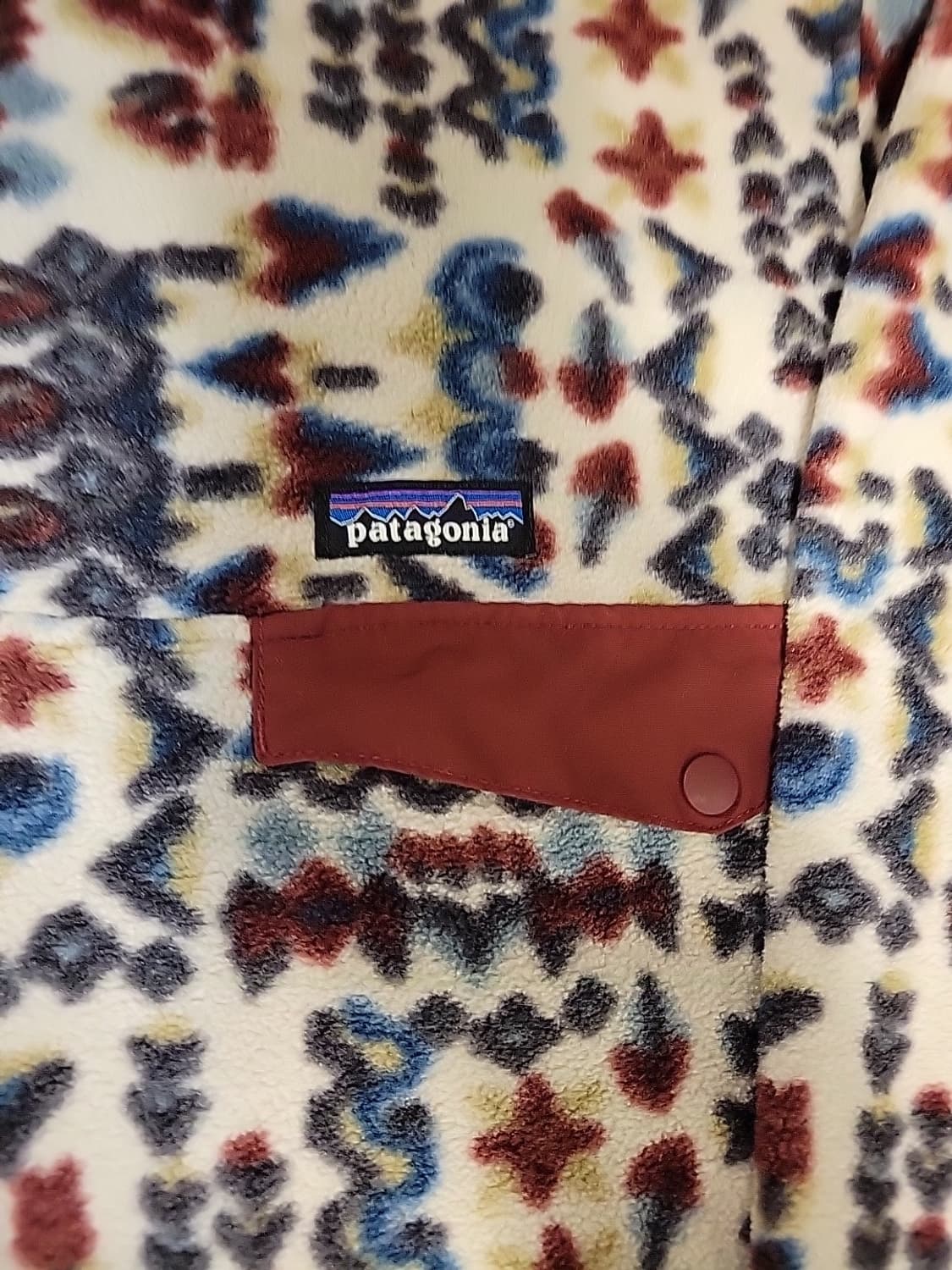 10s 파타고니아 신칠라 스냅T 패턴 플리스 자켓 레드멀티 상품이미지2