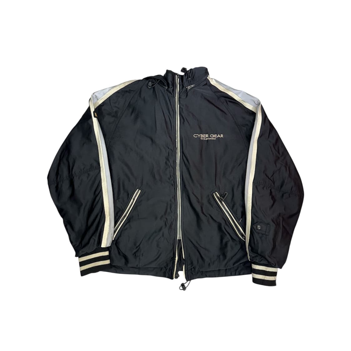 데상트 블랙 일본판 내부 기모 뽀글이 바람막이 트랙 자켓 L 상품이미지5