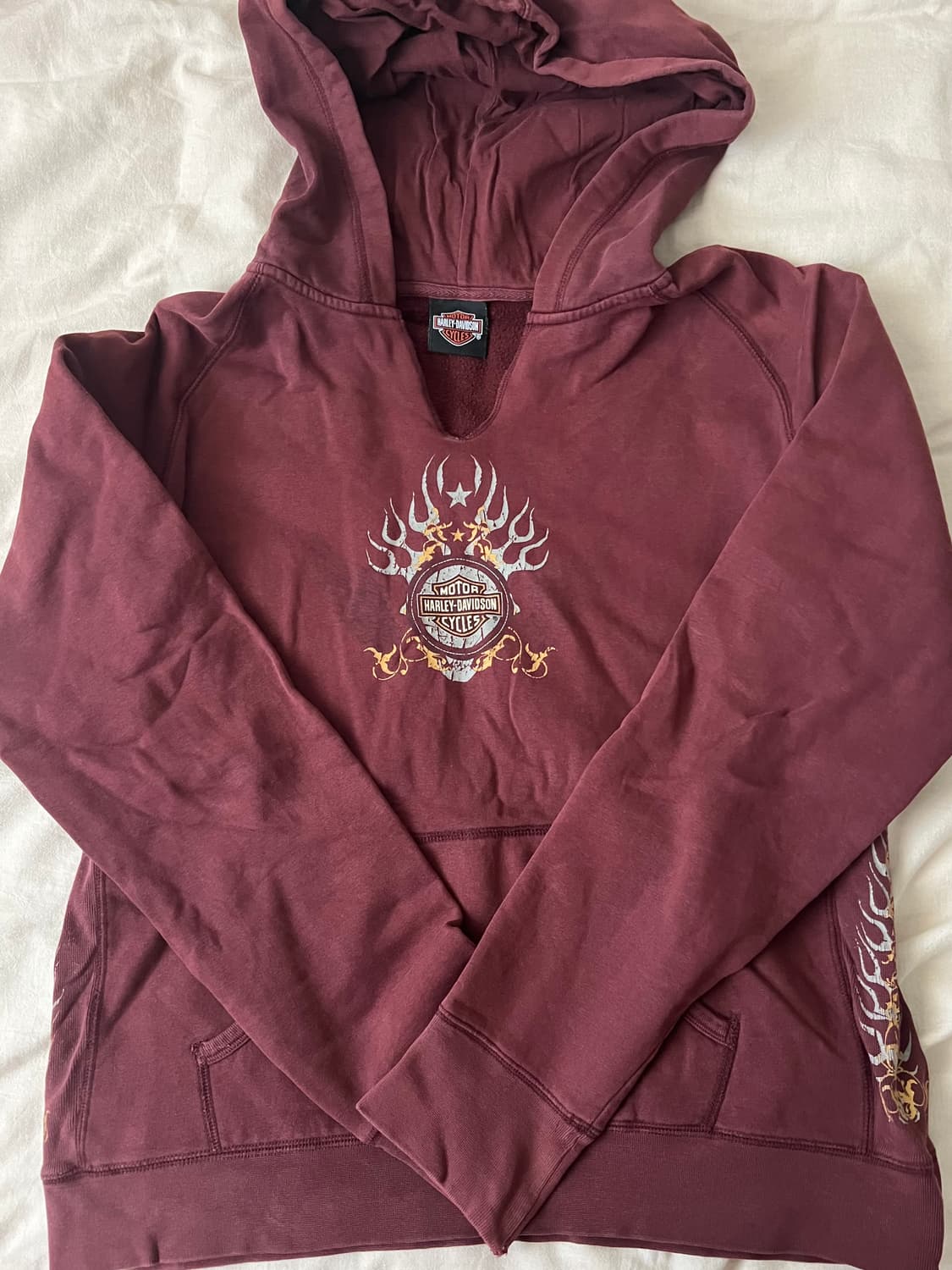 할리데이비슨 버건디 후드티 상품이미지1
