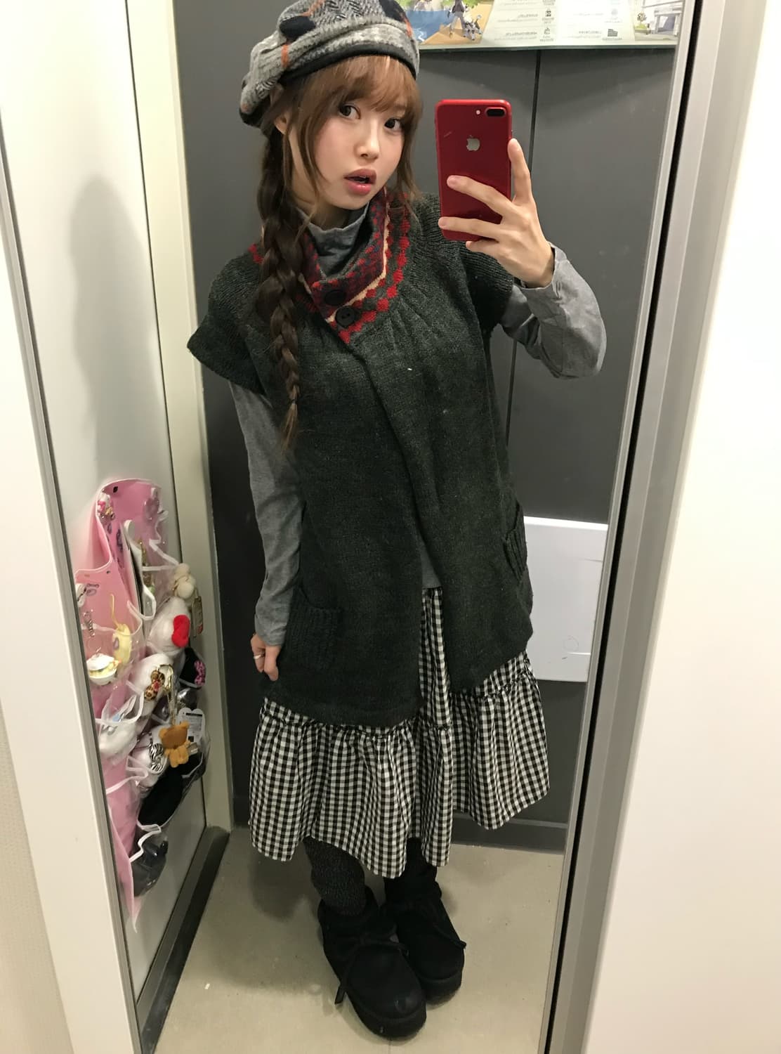 데일리 히피 하구미 모리걸 패딩 코디세트 상품이미지3