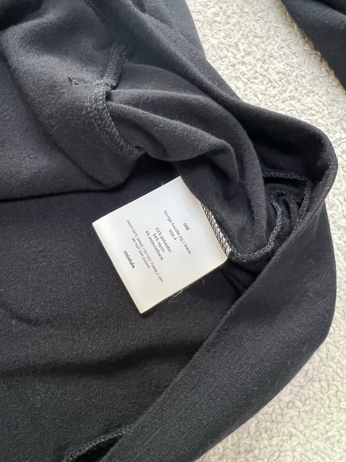 머듈 라운지 후드집업 블랙 4사이즈 상품이미지3