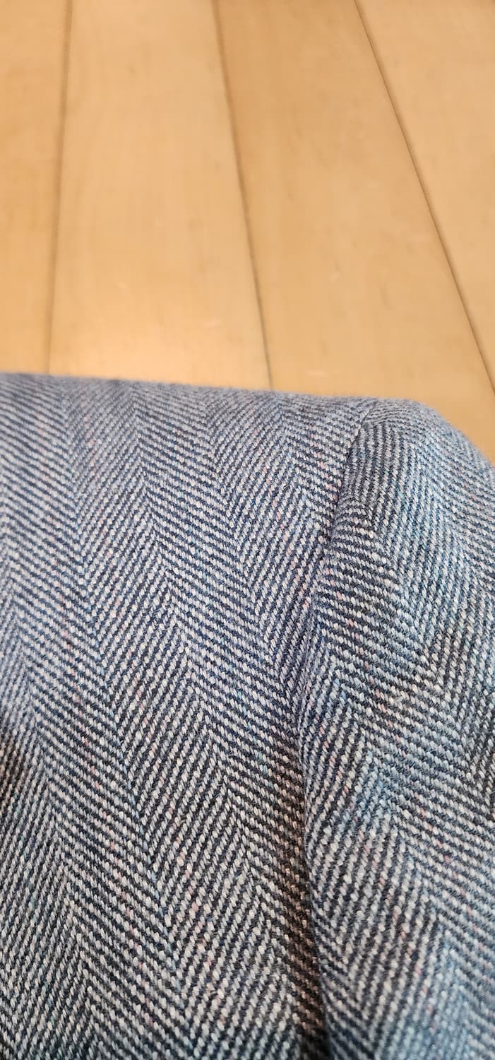 (빅사이즈)연그레이 헤링본 모직자켓 4XL 상품이미지7