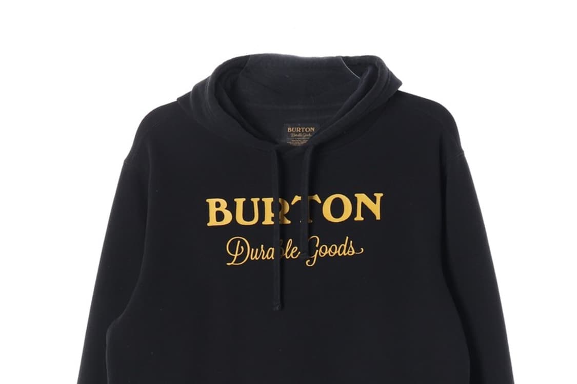 BURTON 블랙 옐로우 레터링 후드티 M 상품이미지3