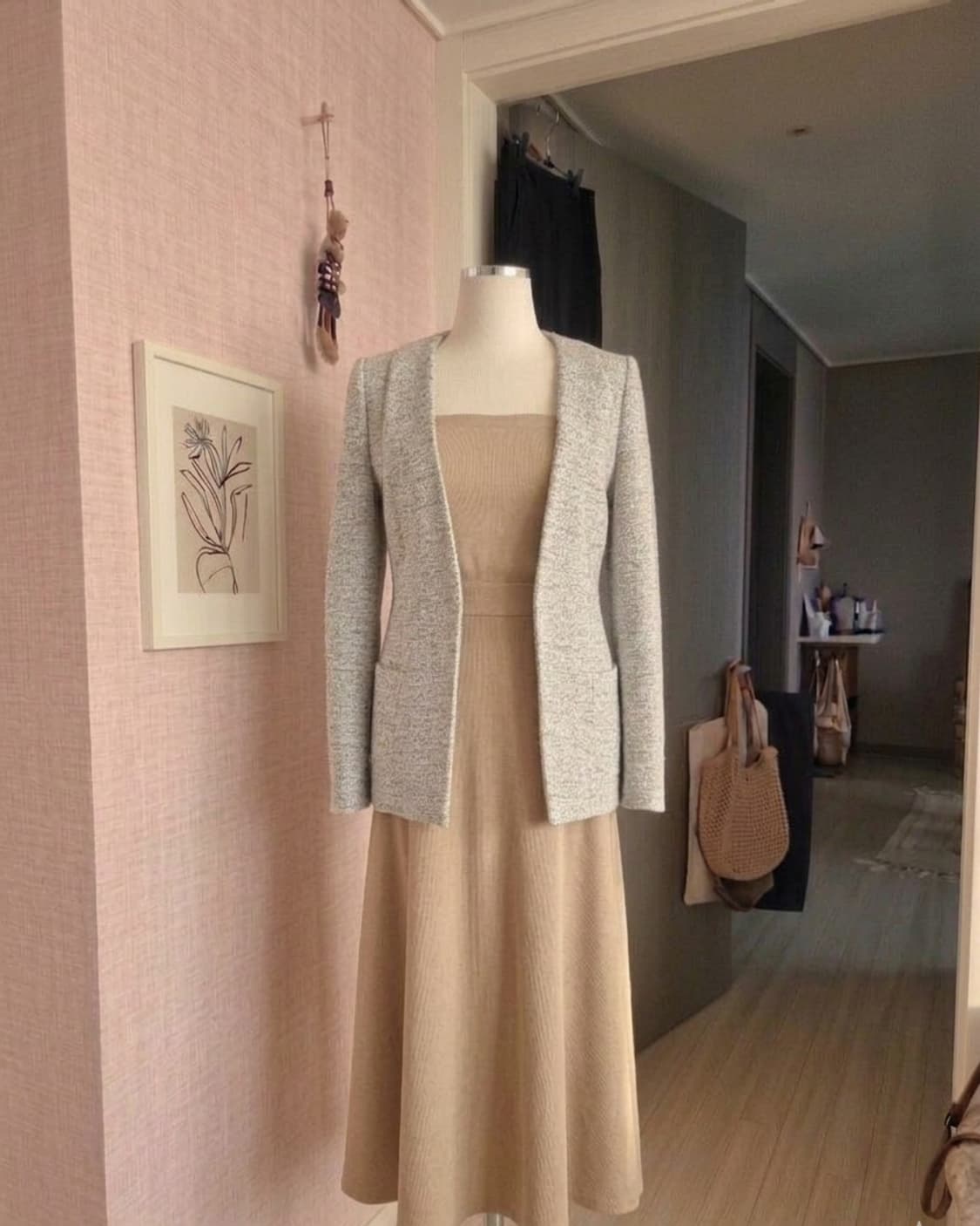 [Mojo.S.Phine] 모조에스핀 고급 트위드 노카라 재킷 (55사이 상품이미지1