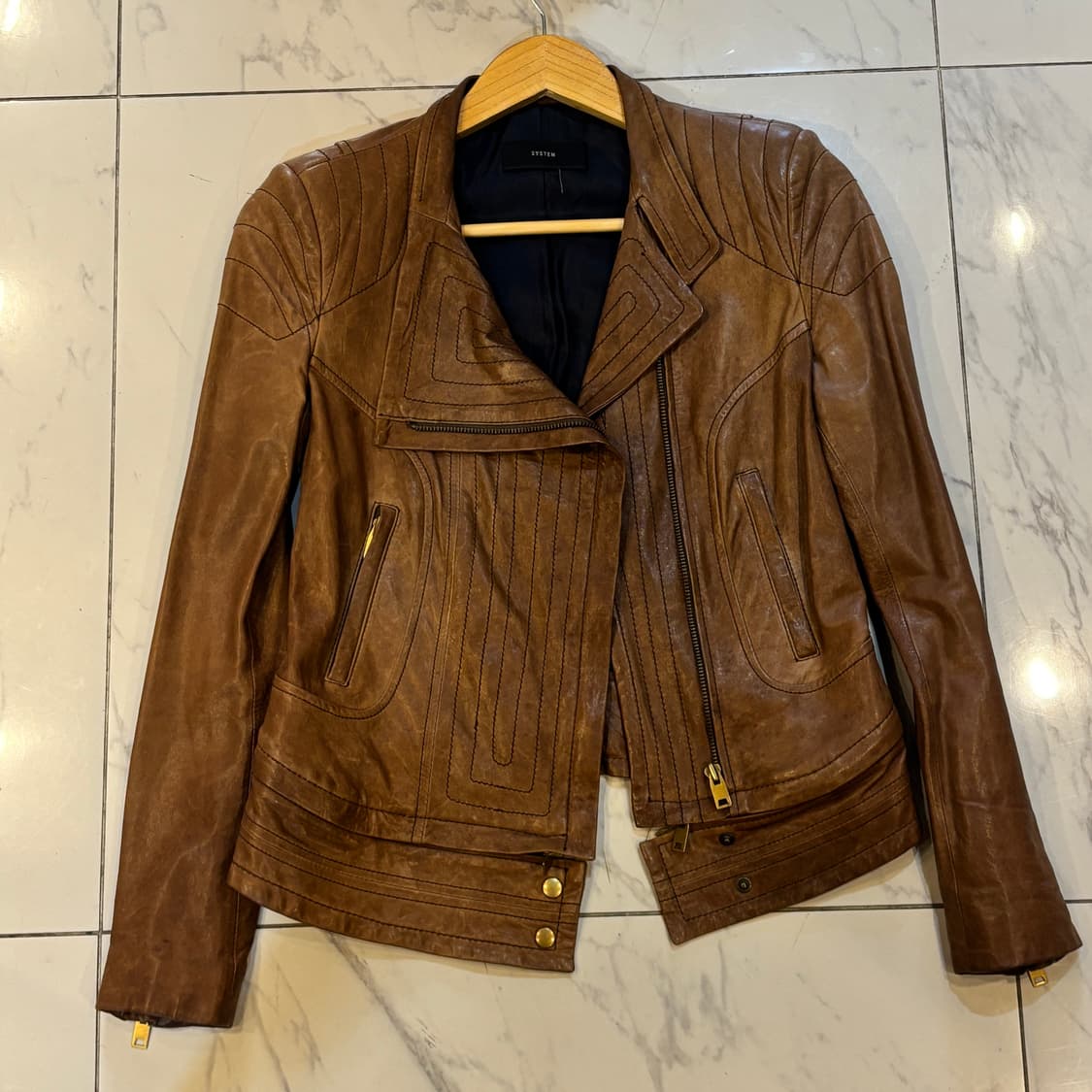 System 브라운 양가죽 자켓 빈티지자켓 해체주의자켓 상품이미지2
