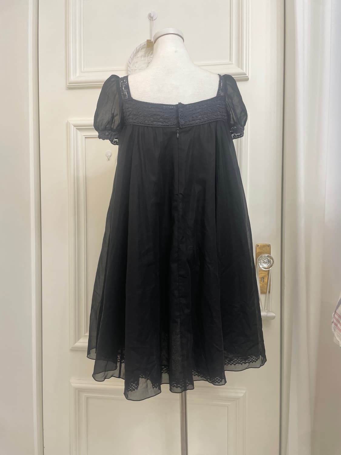 black lace point puff linen opc(size-36) 상품이미지3