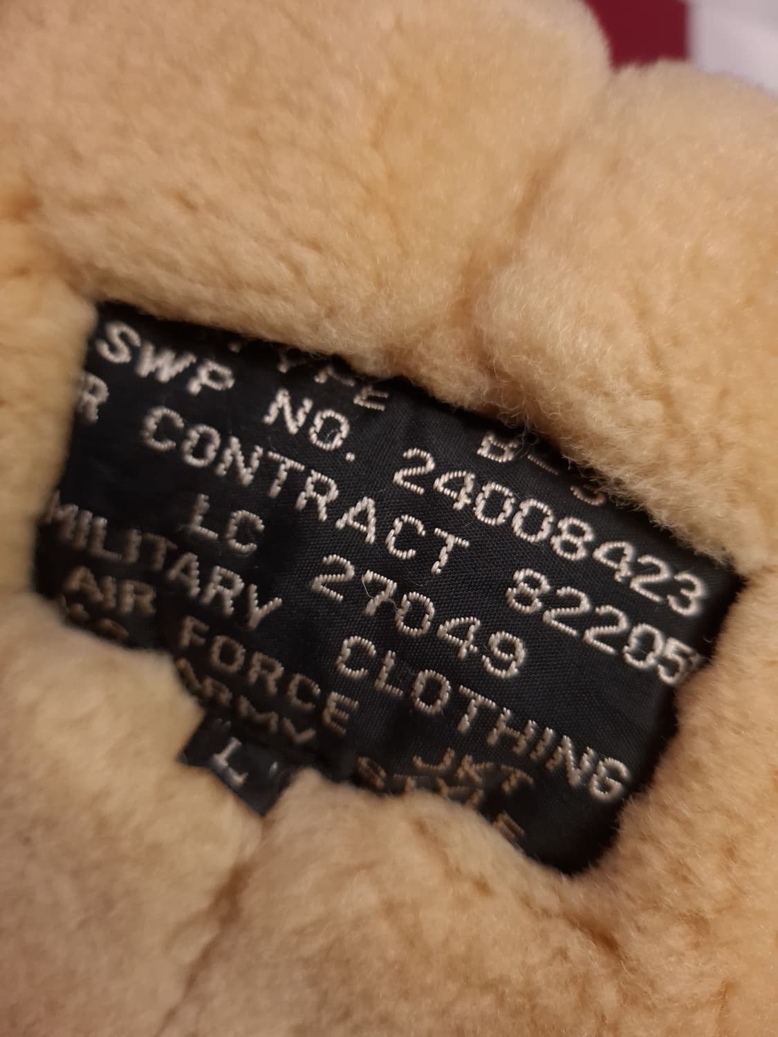 미공군 B-3 TYPE 리얼레더 항공 폭격기 무스탕  상품이미지4