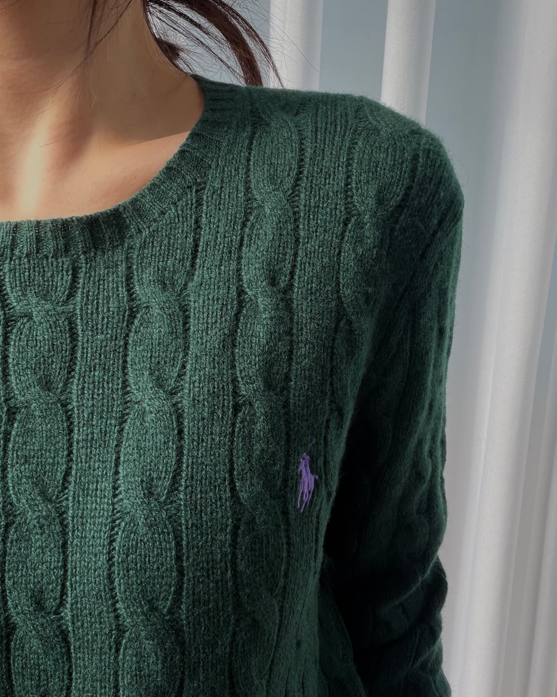 [M]폴로 랄프로렌 케이블 울 캐시미어 크루넥 니트 상품이미지4