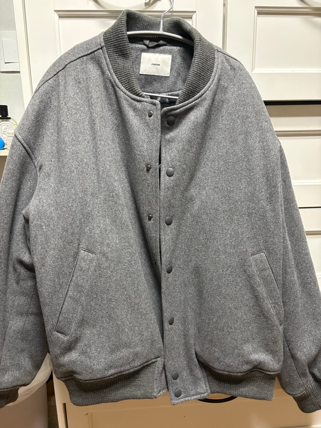 퍼렌 스타디움 자켓 그레이 상품이미지1