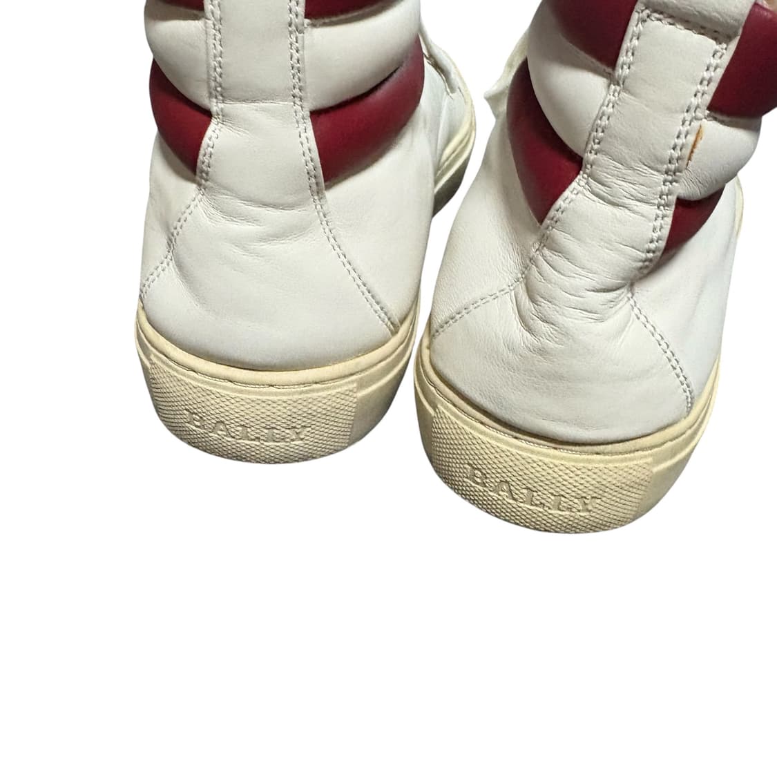 bally 발리 화이트 레더 하이탑 스니커즈 11 280-290 부츠 상품이미지4